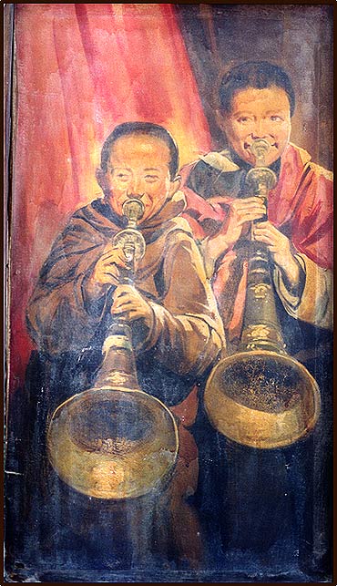 Two boys with Trumpet