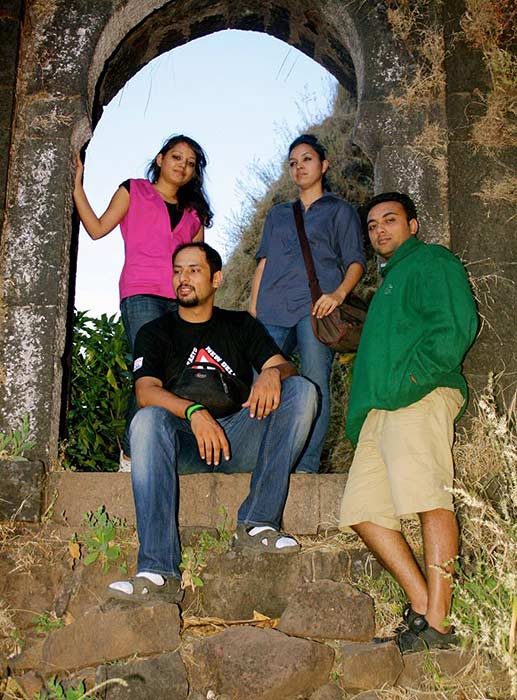 Sagar Thackar, Ritu Khandal, Charu Khandal, Vikrant Goyal (left to right)
