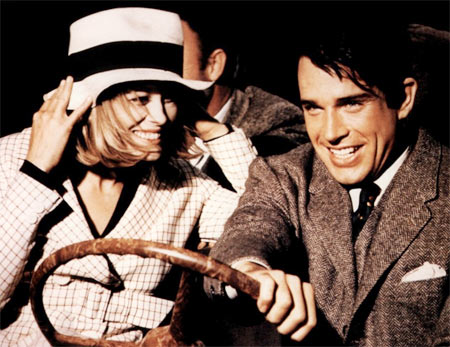 Warren Beatty and Faye Dunaway in Bonnie and Clyde