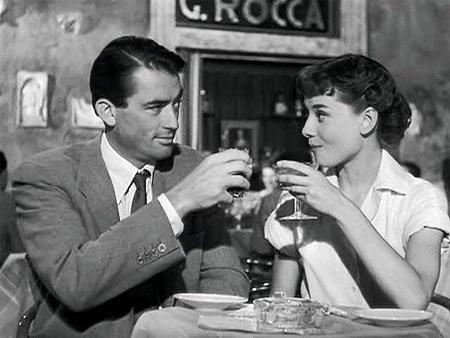 Gregory Peck and Audrey Hepburn in Roman Holiday