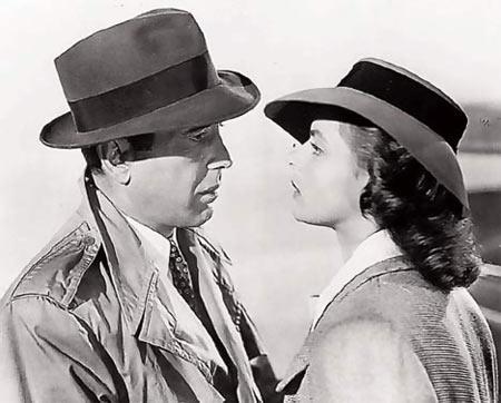 Humphrey Bogart and Ingrid Bergman in Casablanca