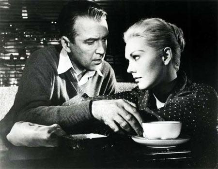 John Stewart and Kim Novak in Vertigo