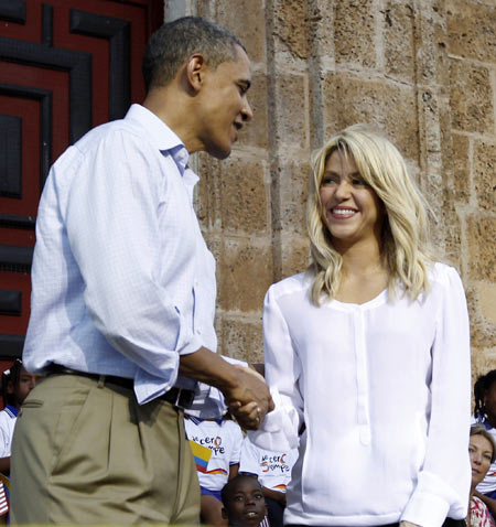 Barack Obama and Shakira