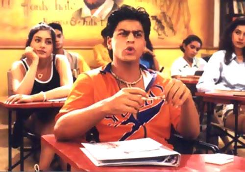 Rani Mukerji and Shah Rukh Khan in Kuch Kuch Hota Hai