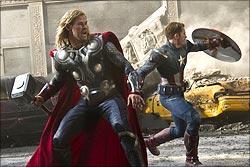 A scene from The Avengers