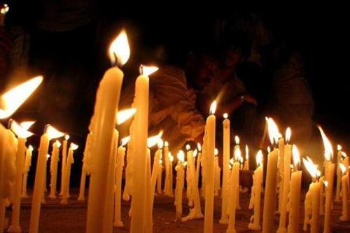 A candle lit vigil organised by Charu Khandal's friends