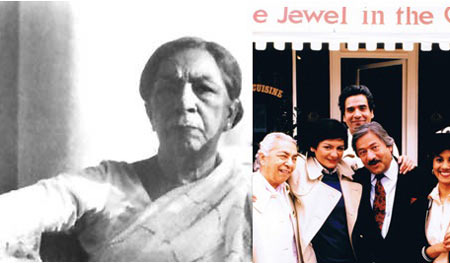 Zohra Sehgal with the cast of A Jewel In The Crown