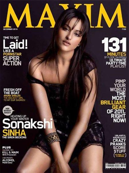 Sonakshi Sinha on Maxim magazine cover