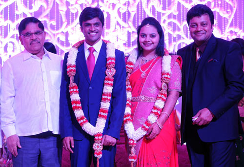 Allu Arvind with the bridal couple