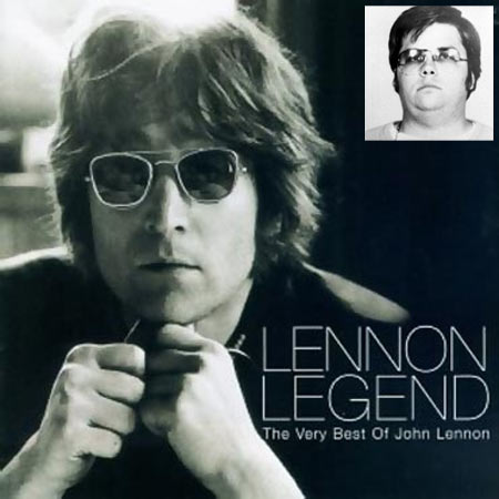 John Lennon. Inset: Mark David Chapman