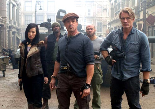 A scene from The Expendables 2