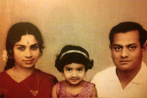 Sridevi (centre) with parents