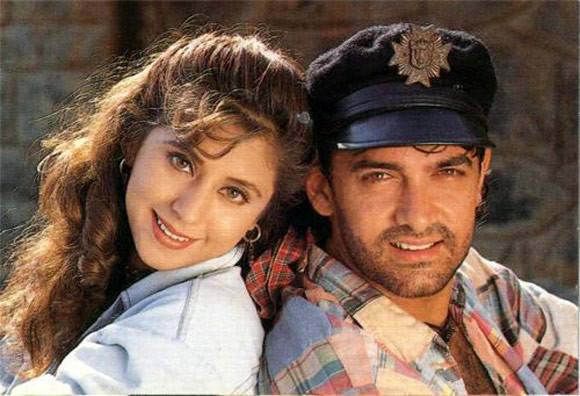 Urmila Matondkar and Aamir Khan in Rangeela
