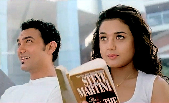 Preity Zinta and Aamir Khan in Dil Chahta Hai