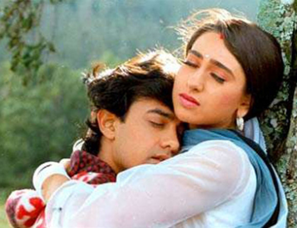 Karisma Kapoor and Aamir Khan in Raja Hindustani