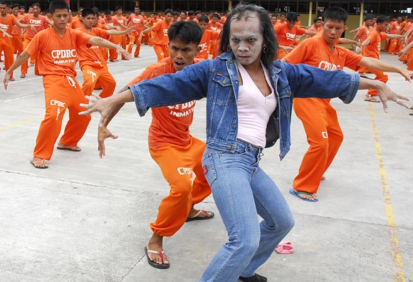 Prison inmates in Cebu Provincial Detention and Rehabilitation Center, Phillipines