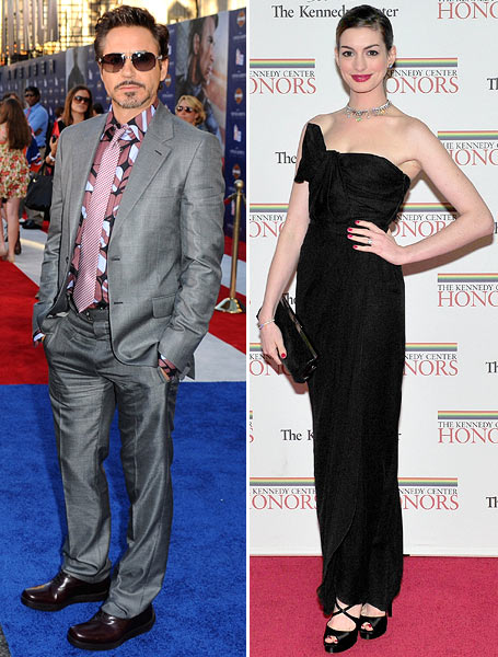 Robert Downey Jr and Anne Hathaway