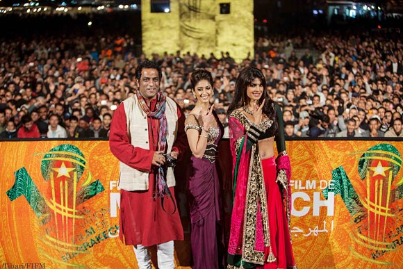 Anurag Basu, Ileana D'cruz and Priyanka Chopra
