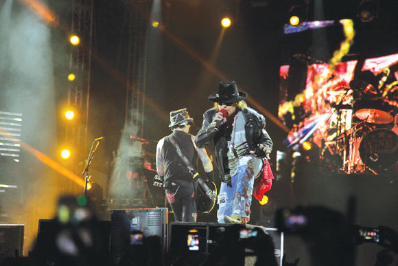 Guns N' Roses on stage