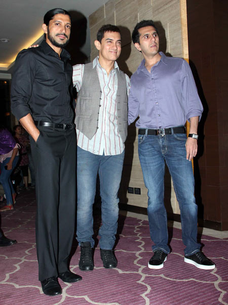 Farhan Akhtar, Aamir Khan and Ritesh Sidhwani
