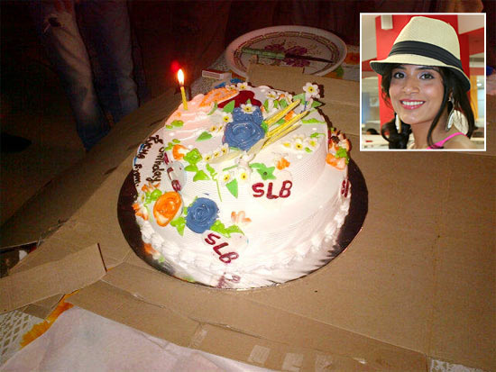 The birthday cake. Inset: Richa Chadda