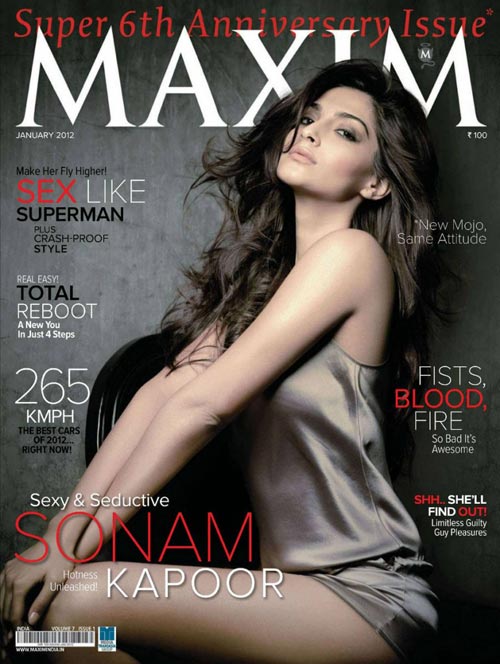 Sonam Kapoor on Maxim cover