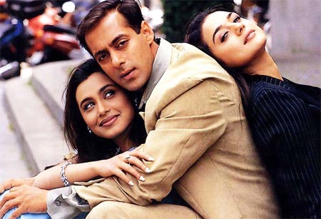 Rani Mukerji, Salman Khan and Preity Zinta in Har Dil Jo Pyaar Karega