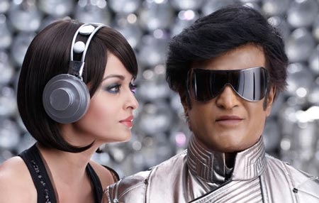 Aishwarya Rai Bachchan and Rajnikanth in Robot