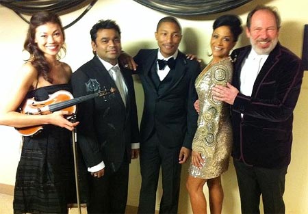 A R Rahman along with Pharrell Williams, Sheila E and Hans Zimmer