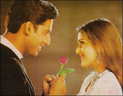 Abhishek Bachchan and Keerti Reddy in Tera Jadoo Chal Gaya
