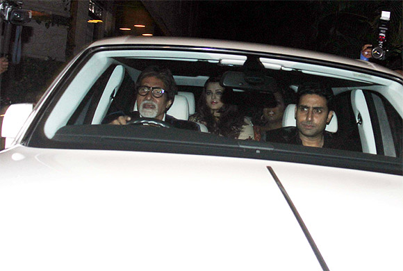 Amitabh Bachchan, Abhishek Bachchan, Oprah Winfrey and Aishwarya Rai Bachchan