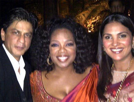 Shah Rukh Khan, Oprah Winfrey and Lara Dutta