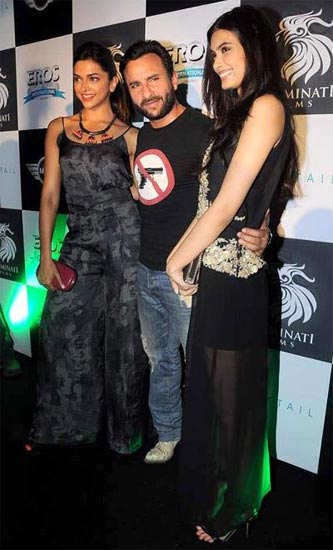 Deepika Padukone, Saif Ali Khan and Diana Penty