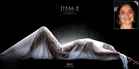 Movie poster of Jism-2. Inset: Pooja Bhatt