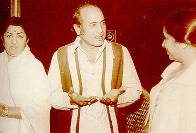 Lata Mangeshkar, Mehdi Hassan and Asha Bhosle