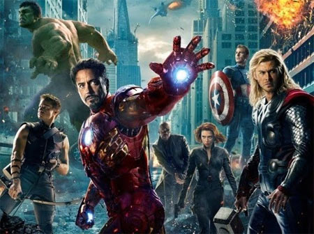 The Avengers: The Hulk, Hawkeye, Iron Man, Nick Fur, Black Widow, Thor and Captain America
