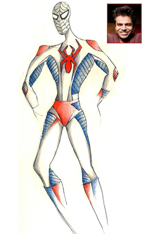 Spider-Man suit, designed by Rick Roy