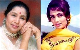 Asha Bhosle and Sadhna