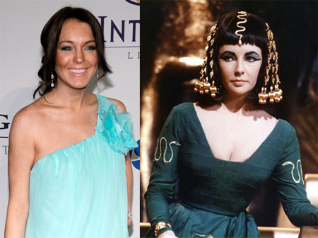 Lindsay Lohan, Elizabeth Taylor in Cleopatra