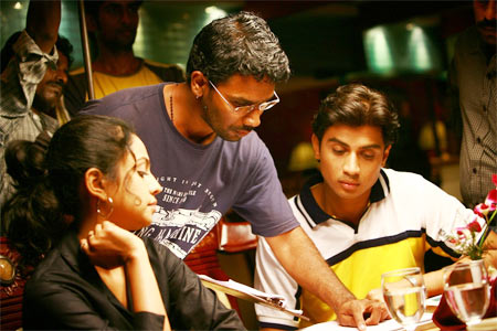 Andrew Louis with Shiv Pandit and Mansi Parekh