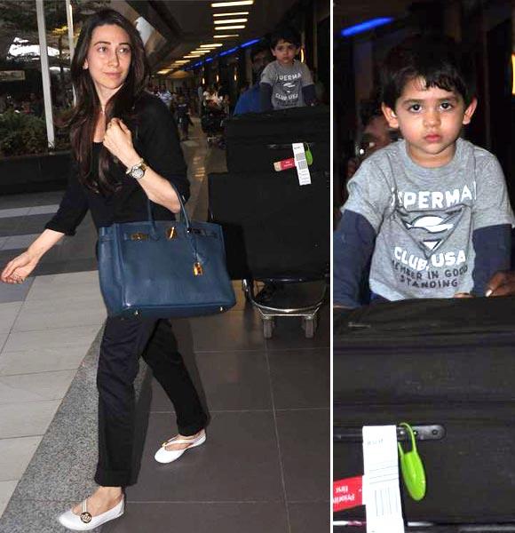 Karisma Kapoor with son Kiaan Raj Kapoor