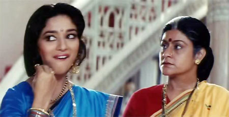 Madhuri Dixit and Aruna Irani in Beta