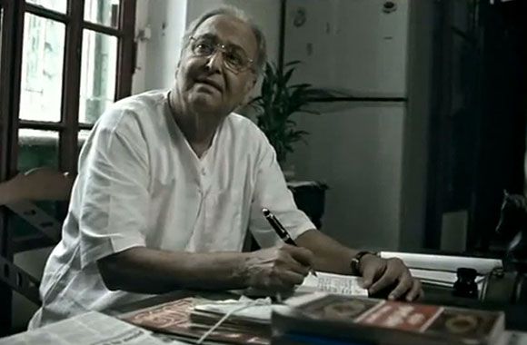Soumitra Chatterjee in a Thumbs Up ad
