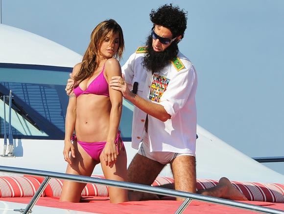 Sacha Baron Cohen and Elisabetta Canalis