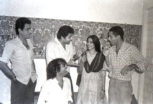 Om Puri, Satish Shah, Neena Gupta, Naseeruddin Shah and Ravi Baswami