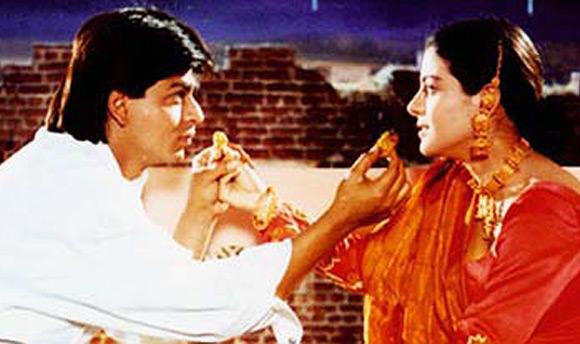 Shah Rukh Khan and Kajol in Dilwale Dulhania Le Jayenge