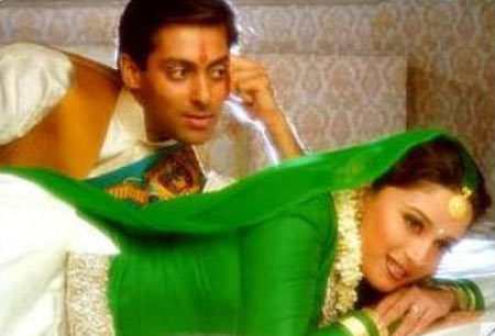 Salman Khan and Madhuri Dixit in Hum Aapke Hain Koun..!
