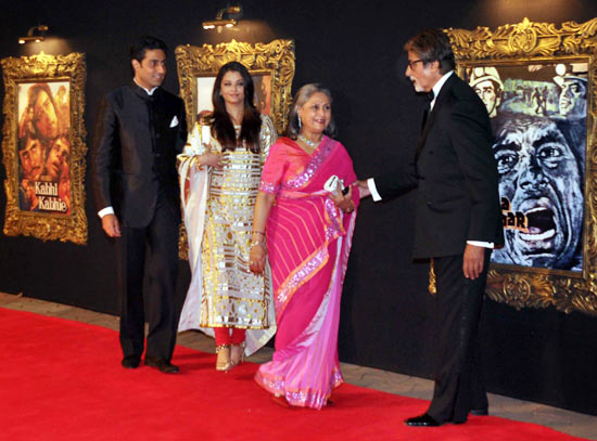 Abhishek, Aishwarya, Jaya and Amitabh Bachchan