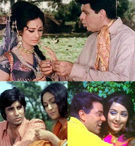 Dilip Kumar and Saira Banu, Amitabh Bachchan and Jaya Bachchan, Dharmendra and Hema Malini