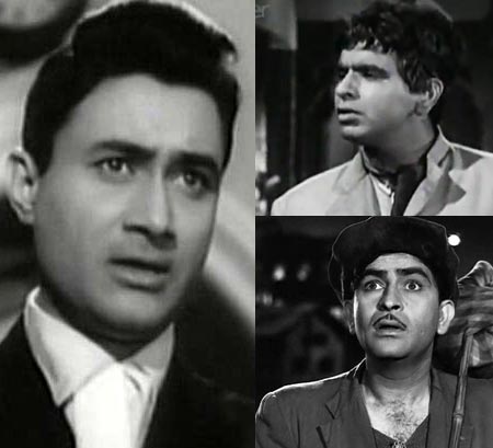 Dev Anand, Dilip Kumar, Raj Kapoor